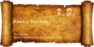 Kmety Dorina névjegykártya